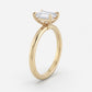 Elara - Solitaire Forlovelsesring med Emerald Cut Diamant