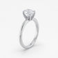 Aurora – Solitaire Forlovelsesring med Oval Diamant