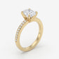 Seraphine - Pavé Forlovelsesring med Oval Diamant