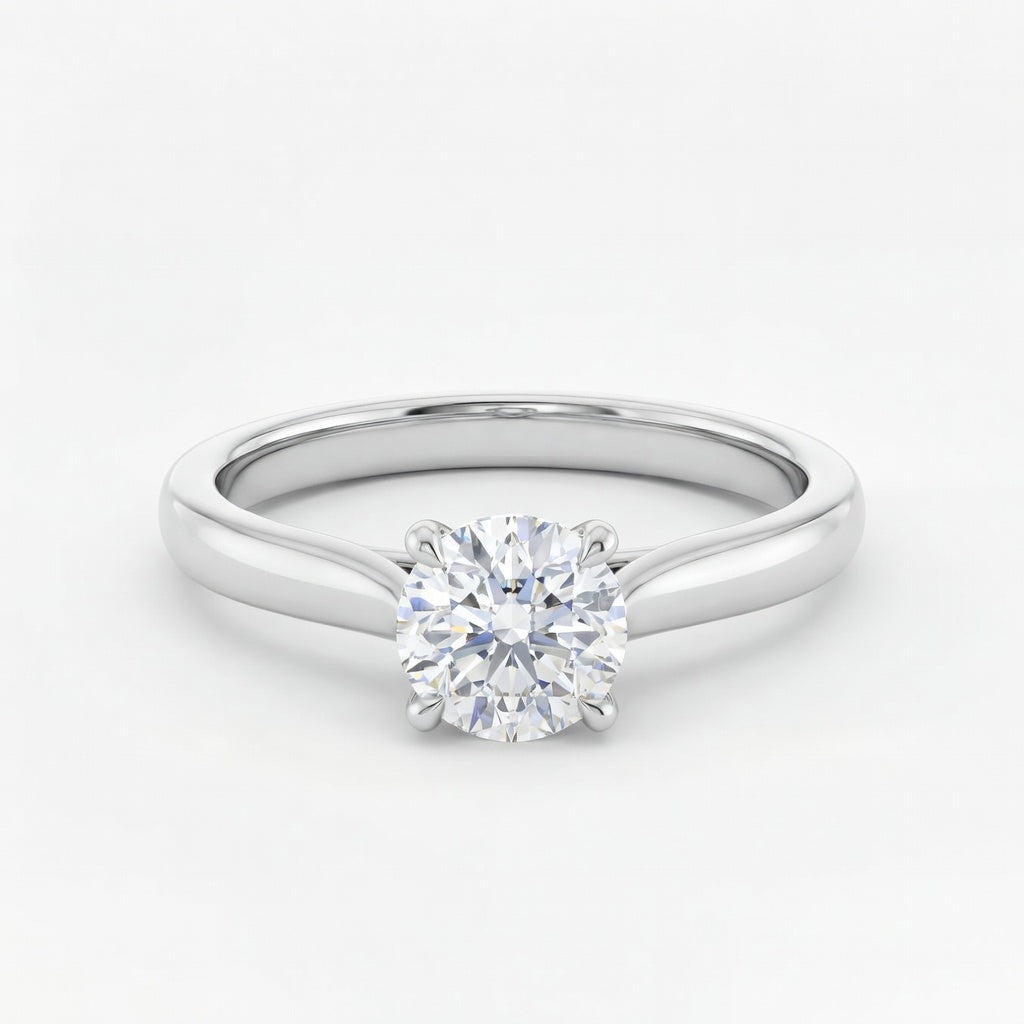 Celestine – Solitaire Forlovelsesring med Rund Briljant