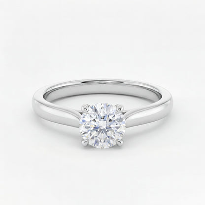 Celestine – Solitaire Forlovelsesring med Rund Briljant