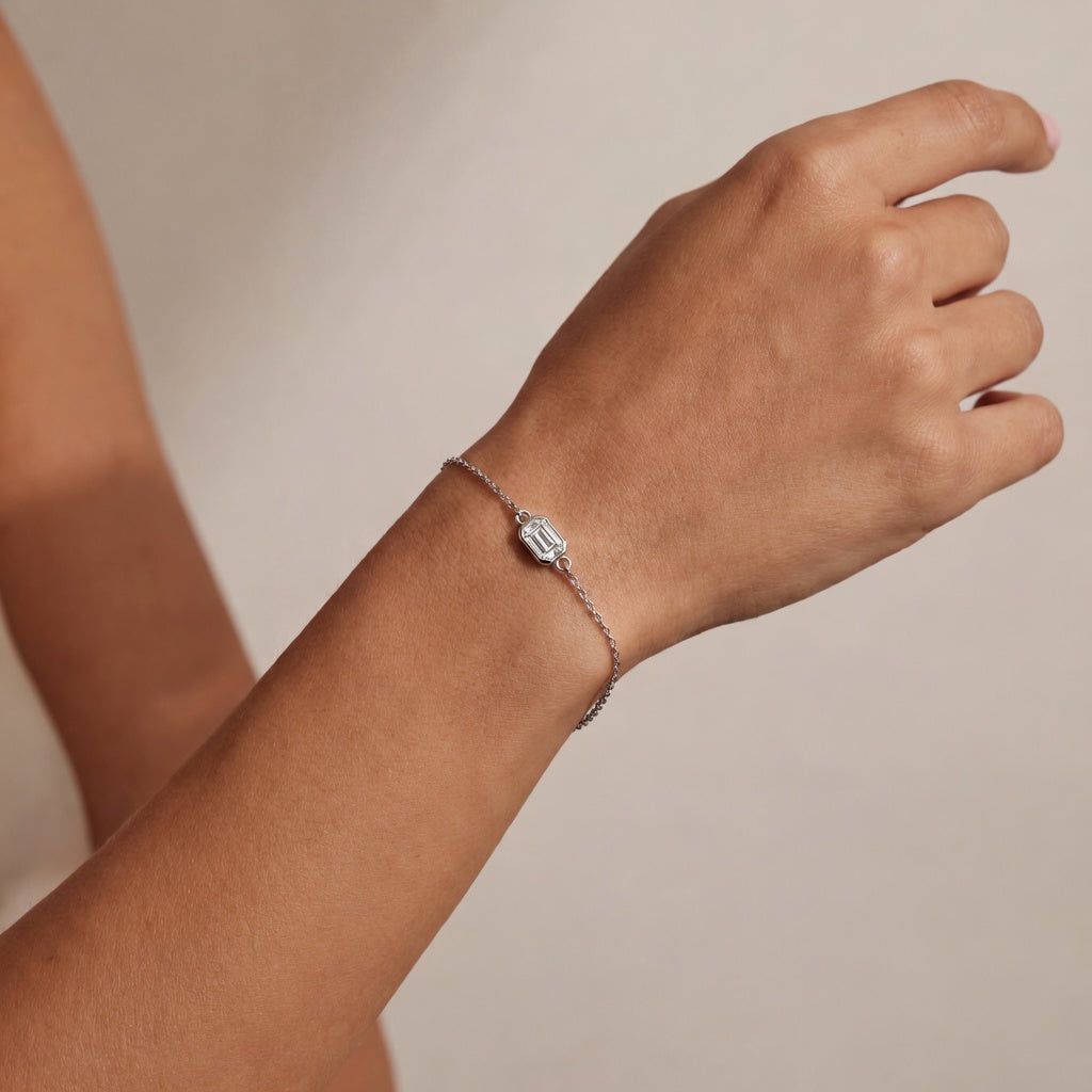 Madeleine – Bezel-Set Diamant Lenkearmbånd - 0.33ct