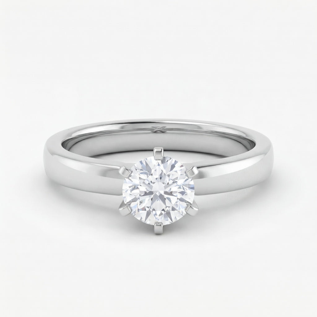 Vivienne – Klassisk Forlovelsesring med Rund Briljant