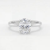 Aurora – Solitaire Forlovelsesring med Oval Diamant