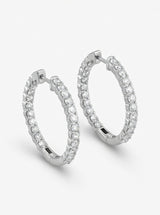 Aria – Diamant Hoop Øredobber - 3.0ct