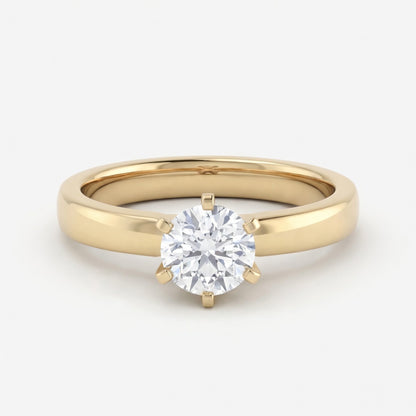 Vivienne – Klassisk Forlovelsesring med Rund Briljant