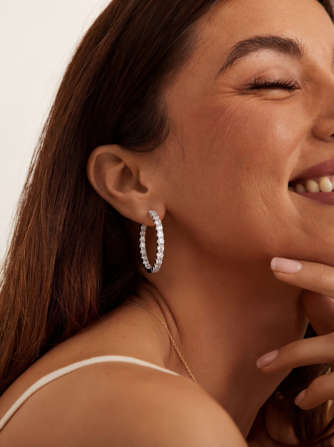 Aria – Diamant Hoop Øredobber - 3.0ct